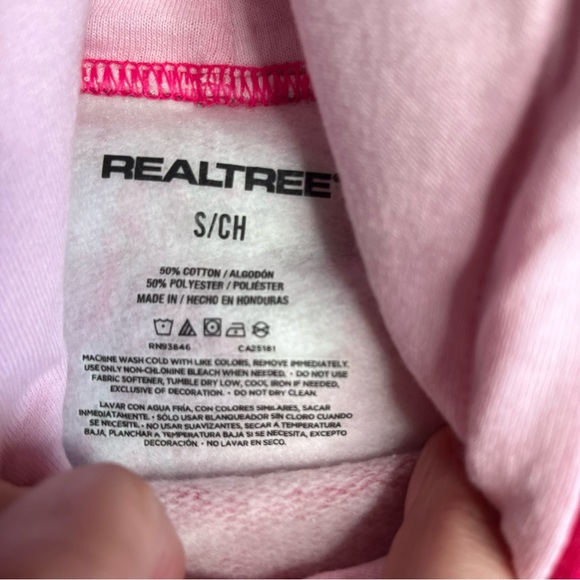 Realtree Hoodie Sweatshirt Womens Small Pink Brown Outdoor Hood Pocket NWT - Picture 4 of 8